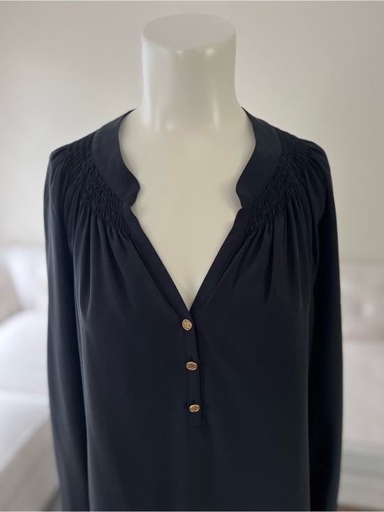Lilly Pulitzer Tops - Lilly Pulitzer Elsa Silk Top Black Classic Preppy Timeless Quiet Luxury